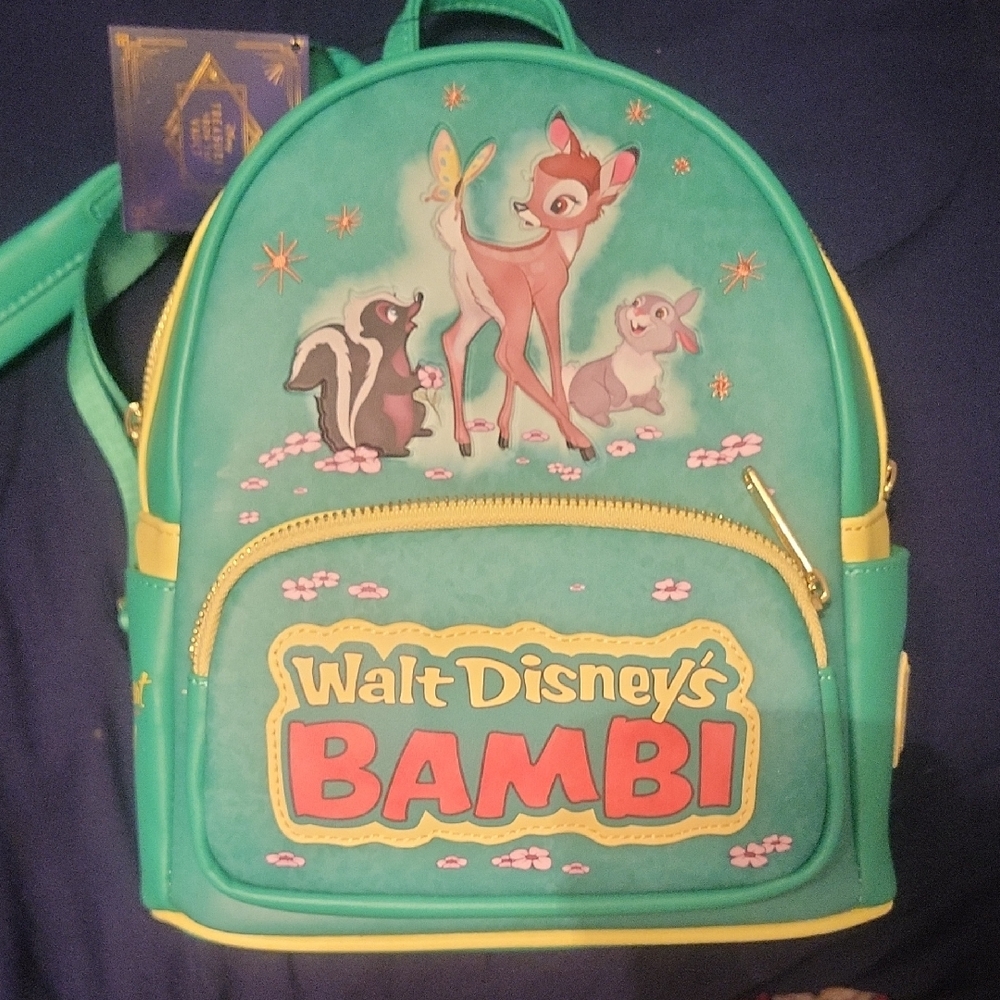 Loungefly Green and Yellow Bambi Bag